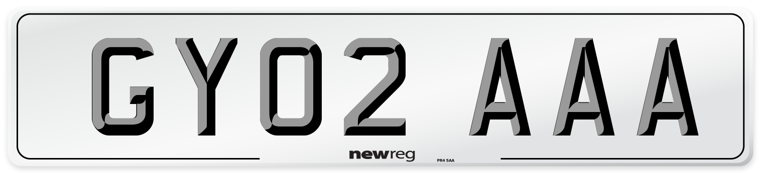 GY02 AAA Front Number Plate