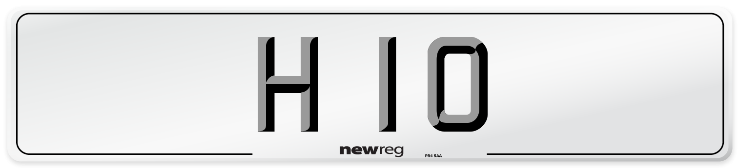 H 10 Front Number Plate