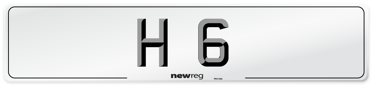H 6 Front Number Plate
