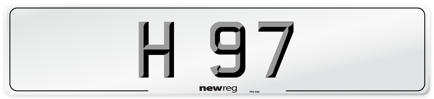 H 97 Front Number Plate