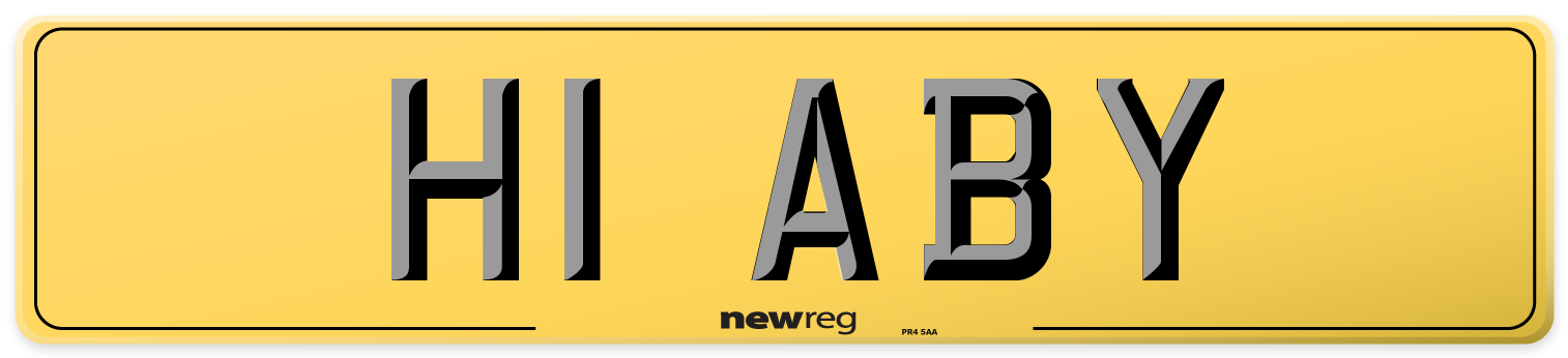 H1 ABY Rear Number Plate
