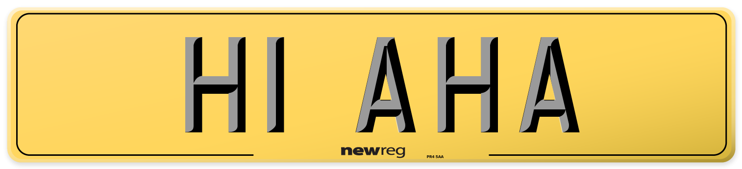 H1 AHA Rear Number Plate