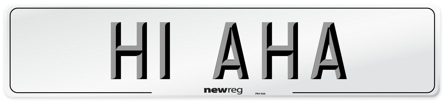 H1 AHA Front Number Plate