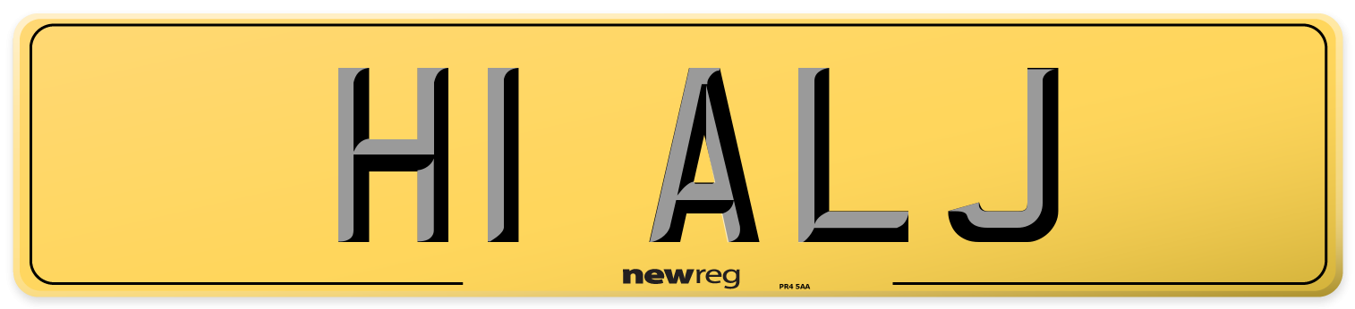 H1 ALJ Rear Number Plate