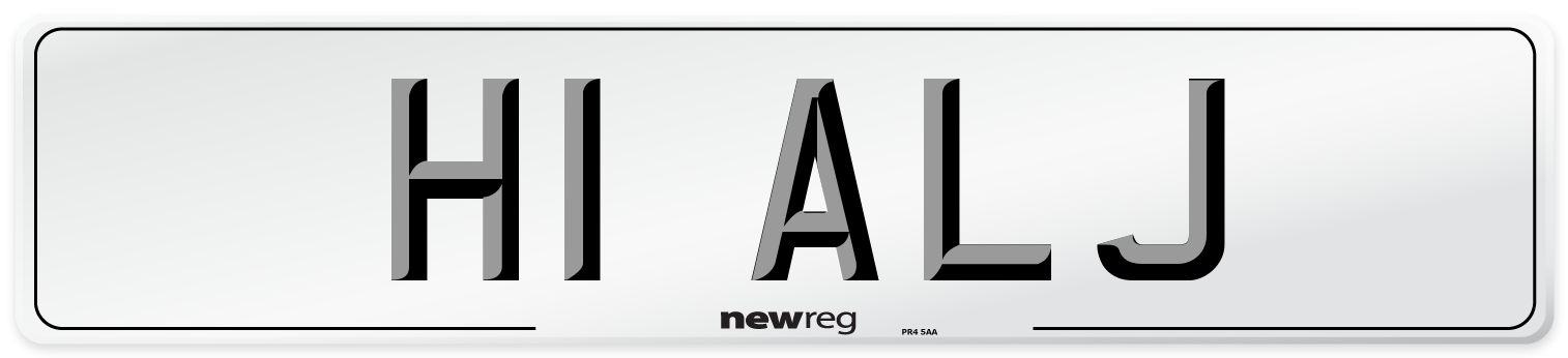 H1 ALJ Front Number Plate