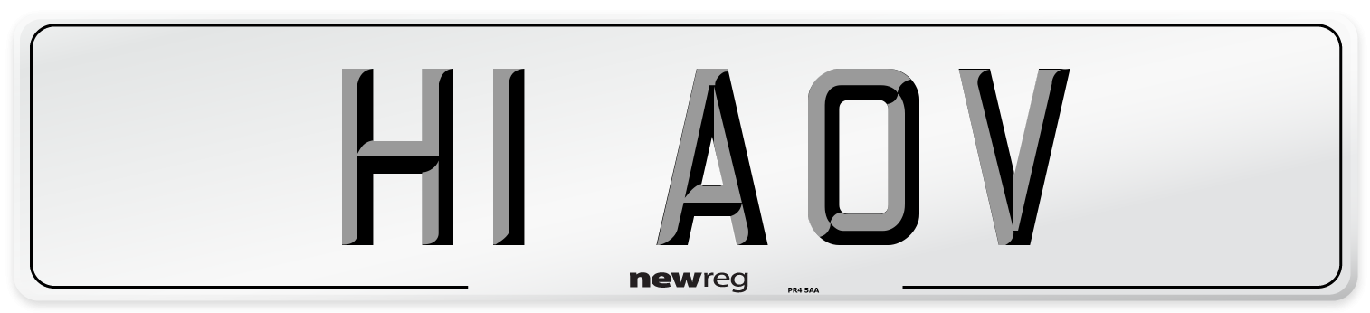 H1 AOV Front Number Plate