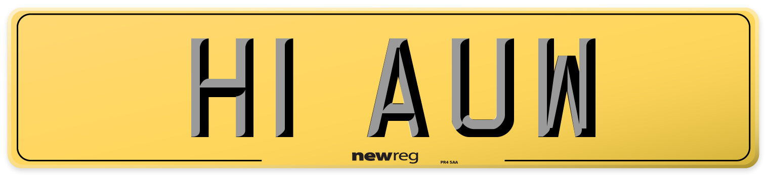 H1 AUW Rear Number Plate
