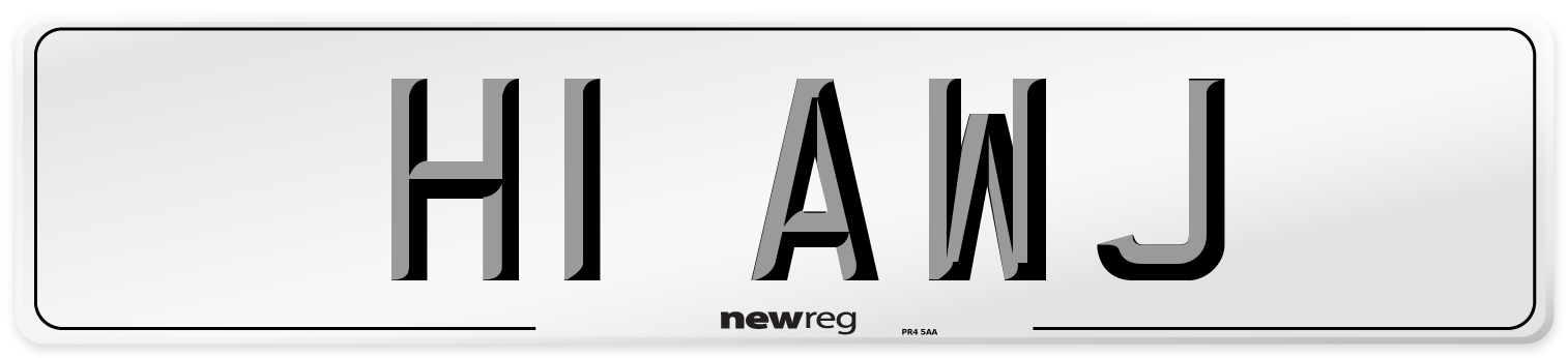 H1 AWJ Front Number Plate