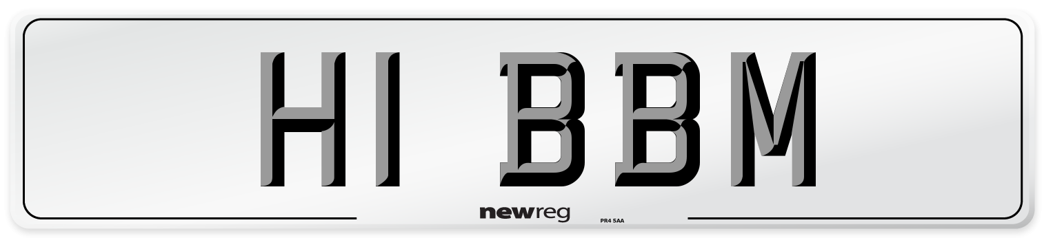 H1 BBM Front Number Plate