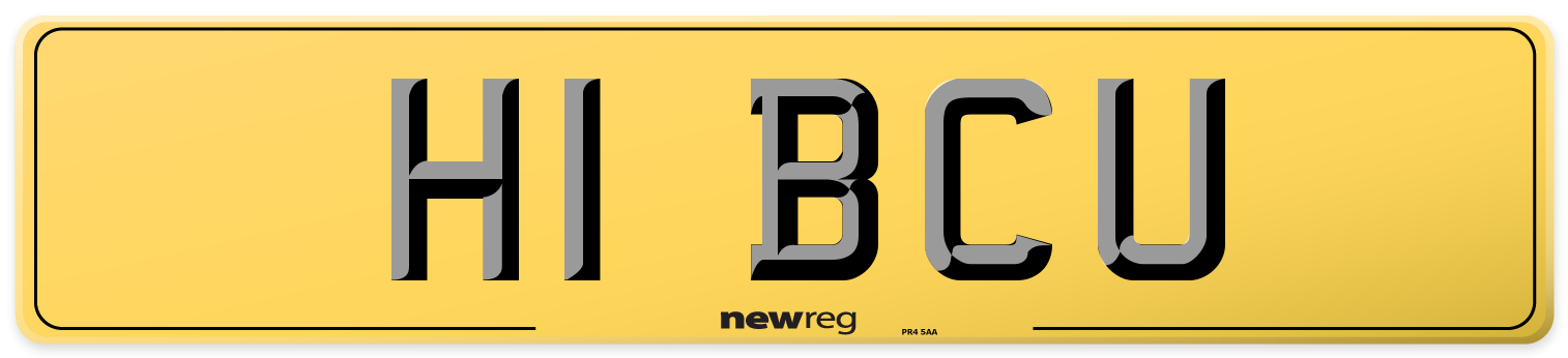 H1 BCU Rear Number Plate
