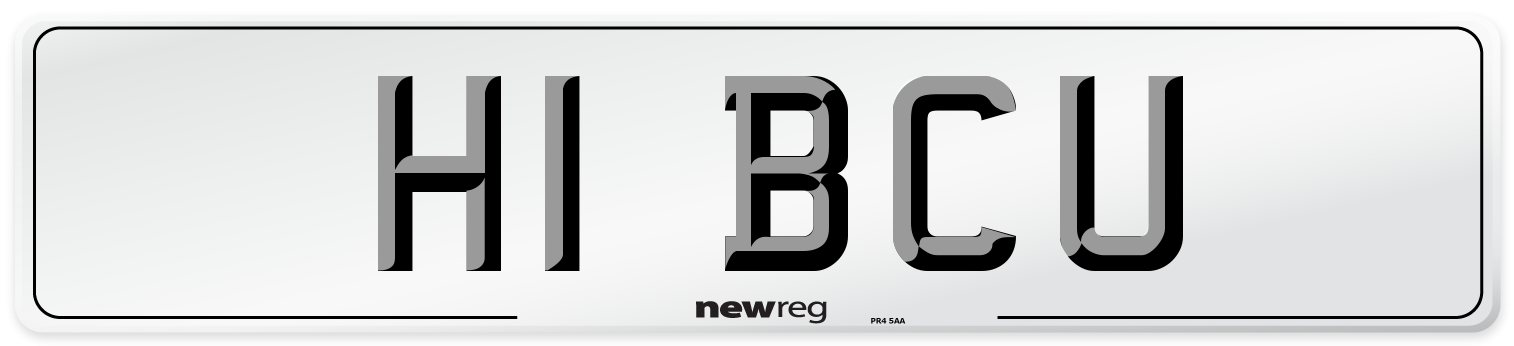 H1 BCU Front Number Plate