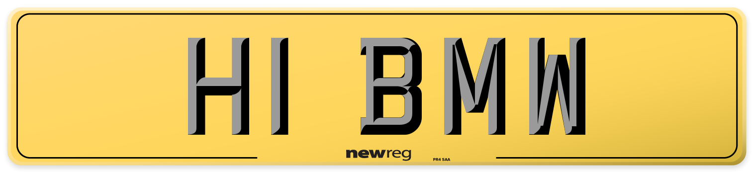 H1 BMW Rear Number Plate