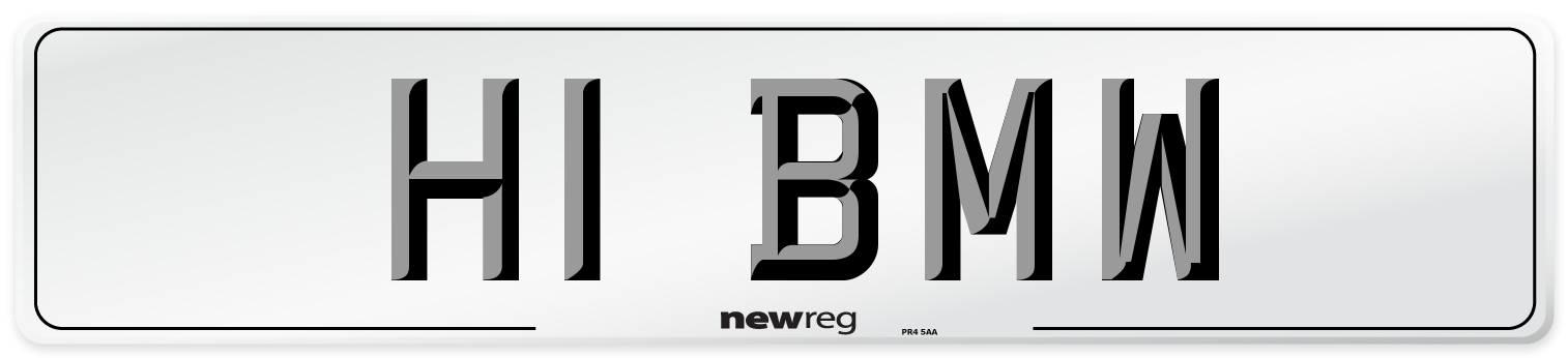 H1 BMW Front Number Plate