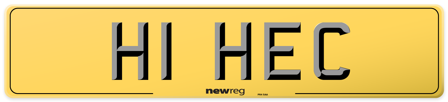 H1 HEC Rear Number Plate