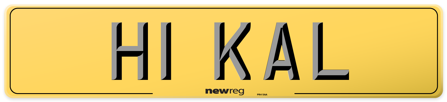 H1 KAL Rear Number Plate