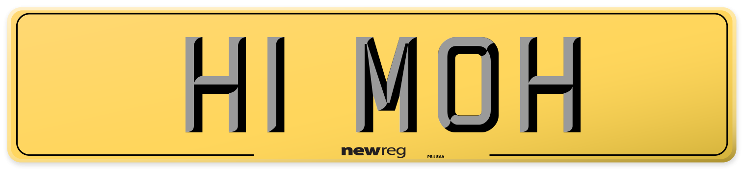 H1 MOH Rear Number Plate