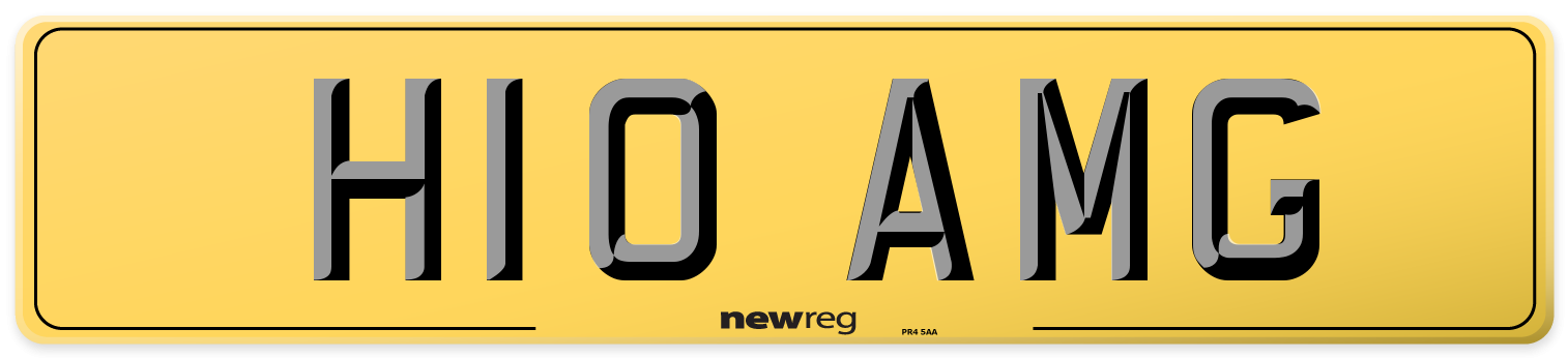 H10 AMG Rear Number Plate
