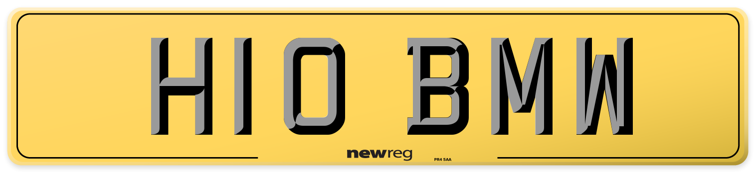 H10 BMW Rear Number Plate