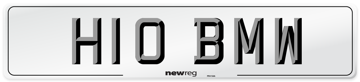 H10 BMW Front Number Plate