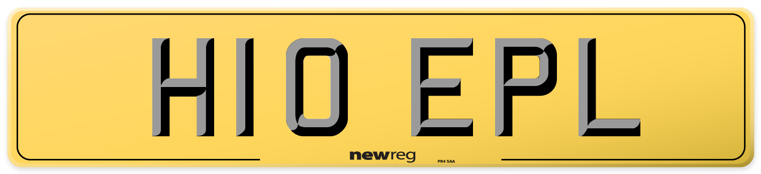 H10 EPL Rear Number Plate