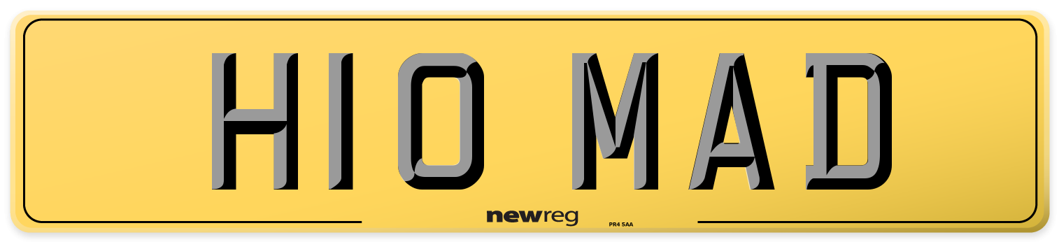 H10 MAD Rear Number Plate