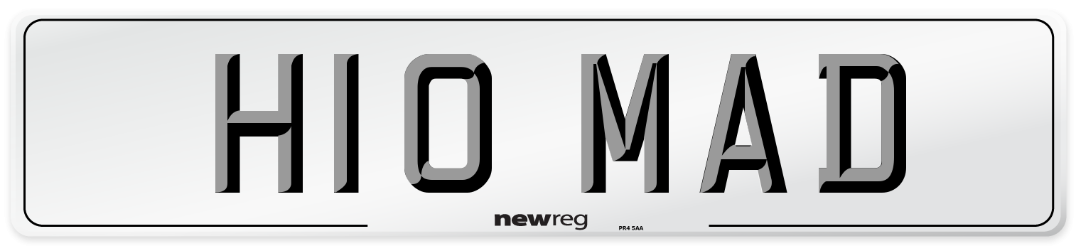 H10 MAD Front Number Plate