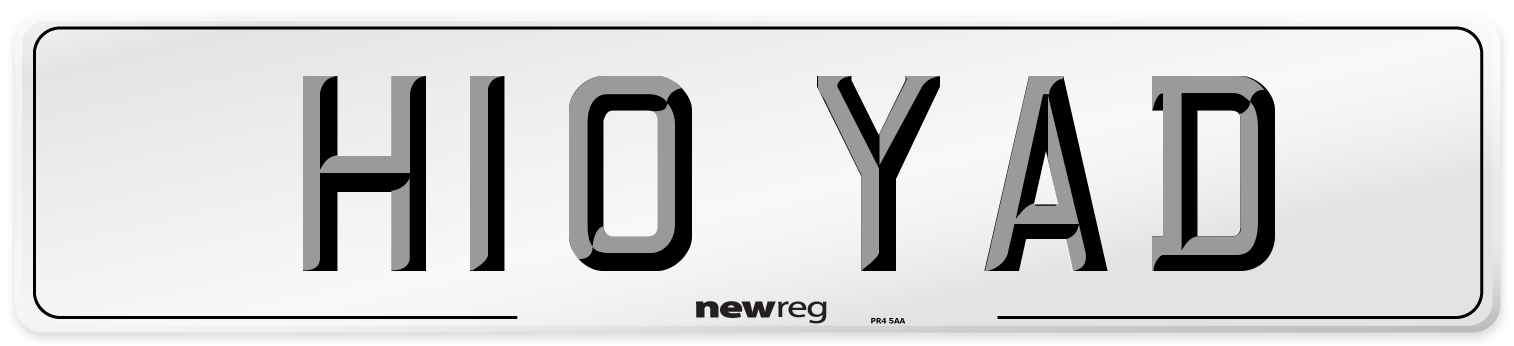 H10 YAD Front Number Plate