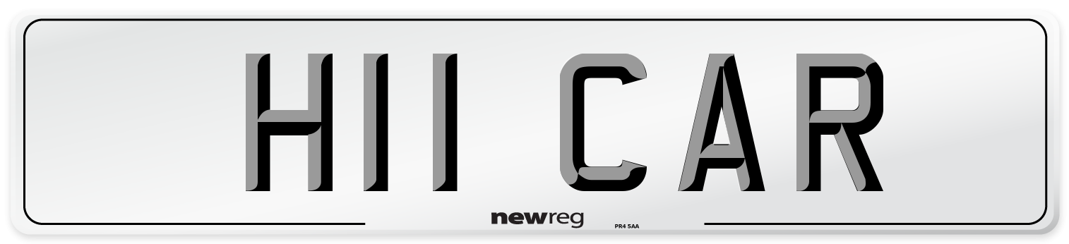 H11 CAR Front Number Plate
