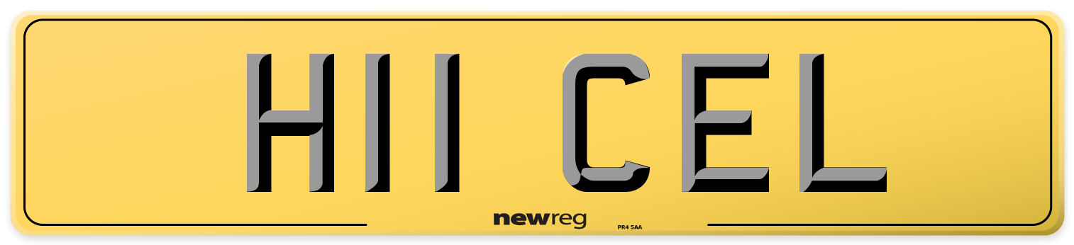 H11 CEL Rear Number Plate