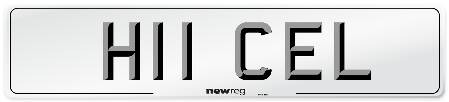 H11 CEL Front Number Plate