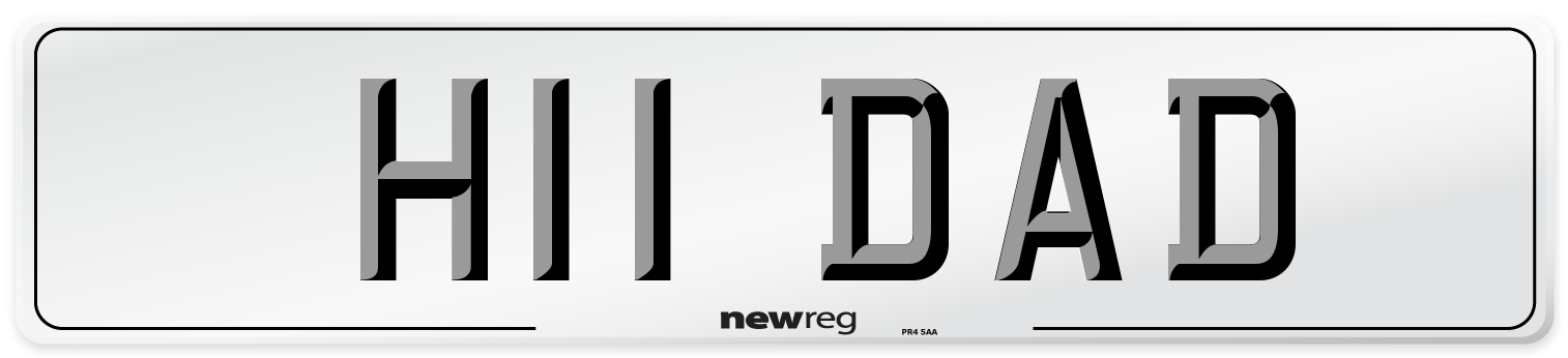 H11 DAD Front Number Plate