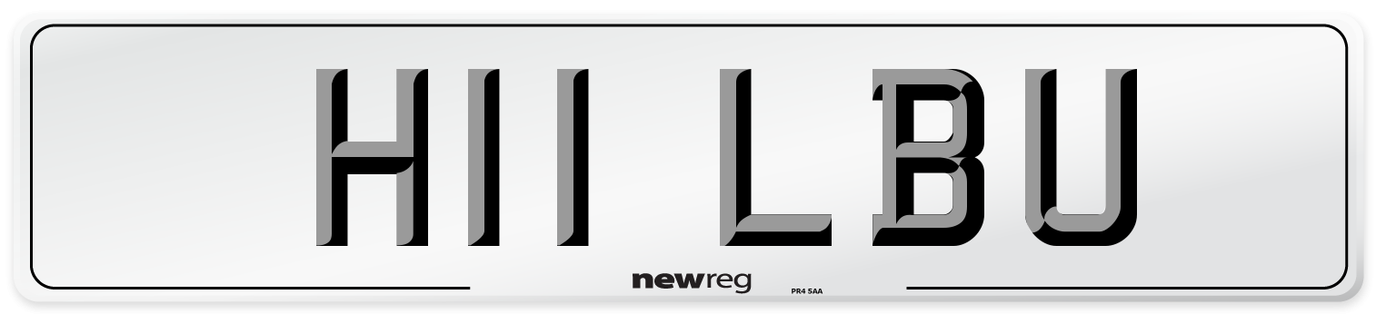 H11 LBU Front Number Plate