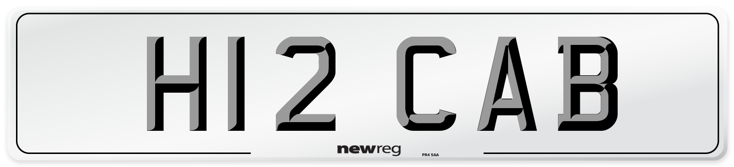 H12 CAB Front Number Plate