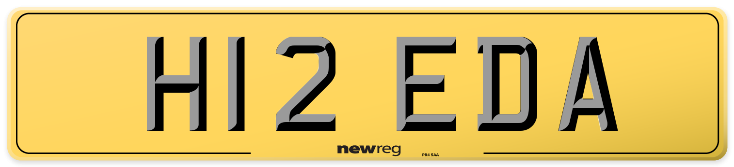 H12 EDA Rear Number Plate