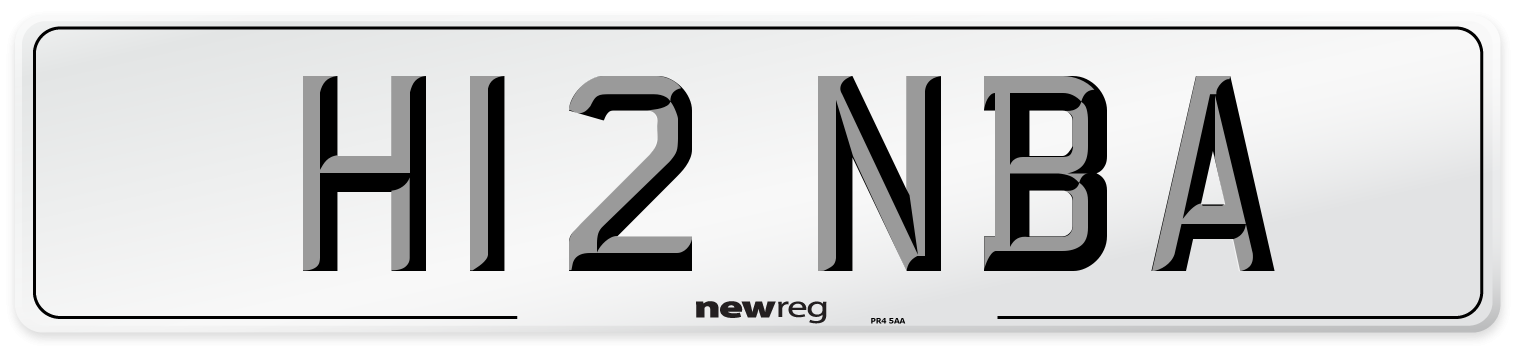 H12 NBA Front Number Plate