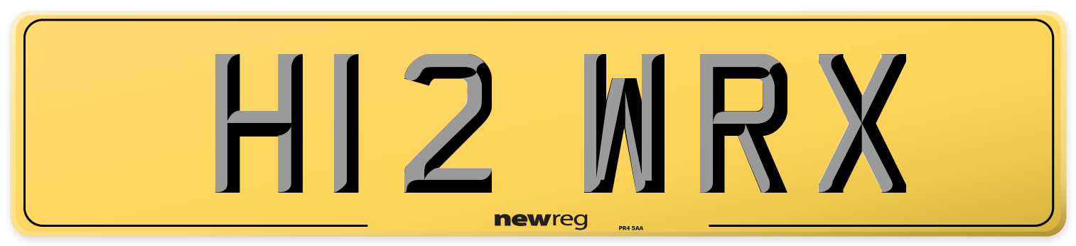 H12 WRX Rear Number Plate