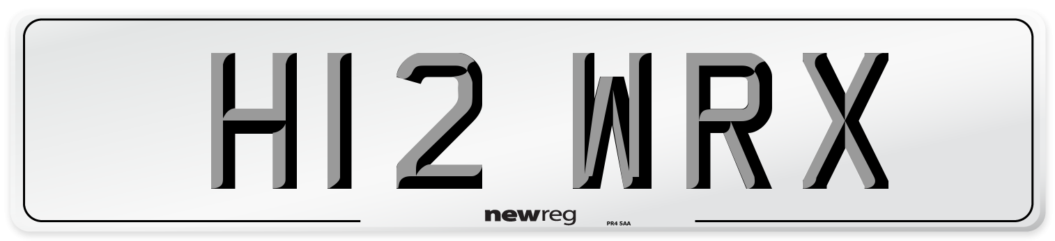 H12 WRX Front Number Plate