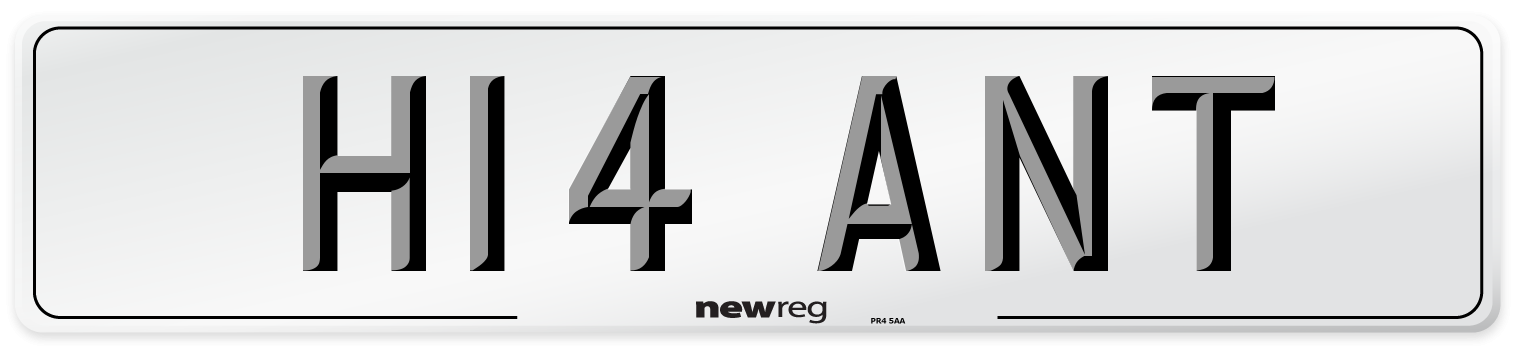 H14 ANT Front Number Plate