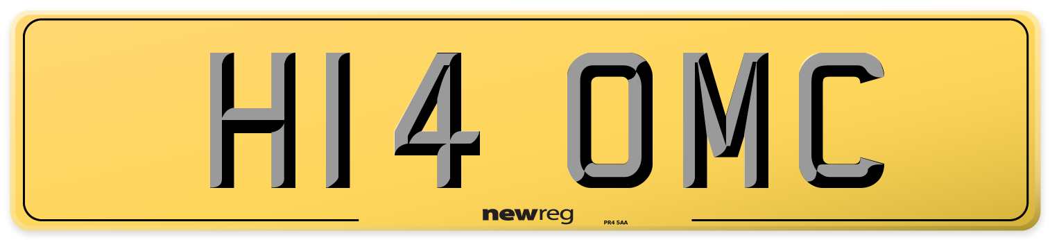 H14 OMC Rear Number Plate