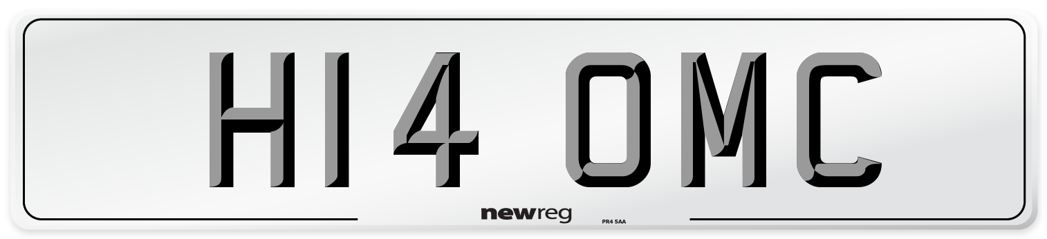H14 OMC Front Number Plate