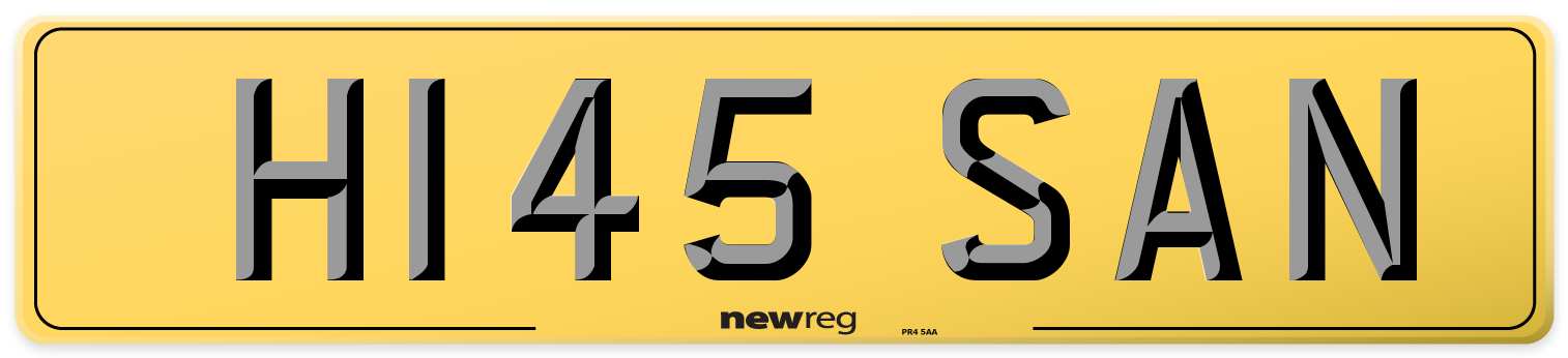 H145 SAN Rear Number Plate