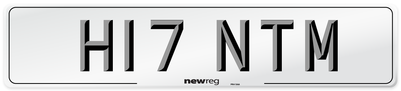 H17 NTM Front Number Plate