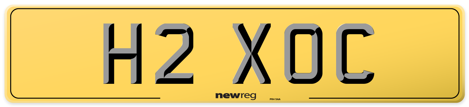 H2 XOC Rear Number Plate