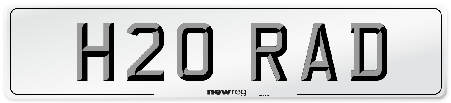 H20 RAD Front Number Plate