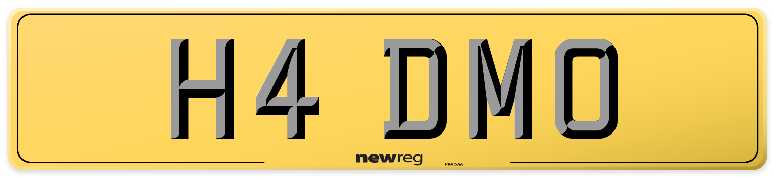 H4 DMO Rear Number Plate