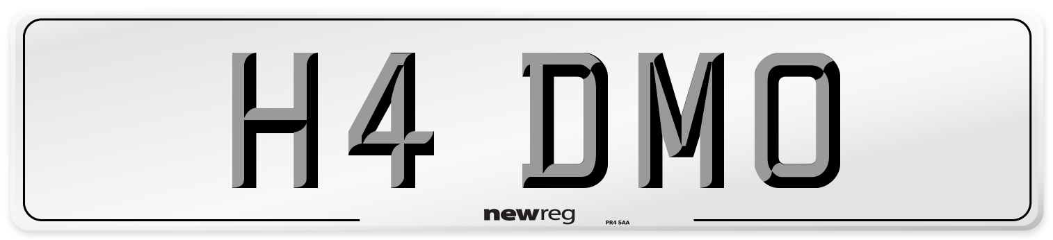 H4 DMO Front Number Plate