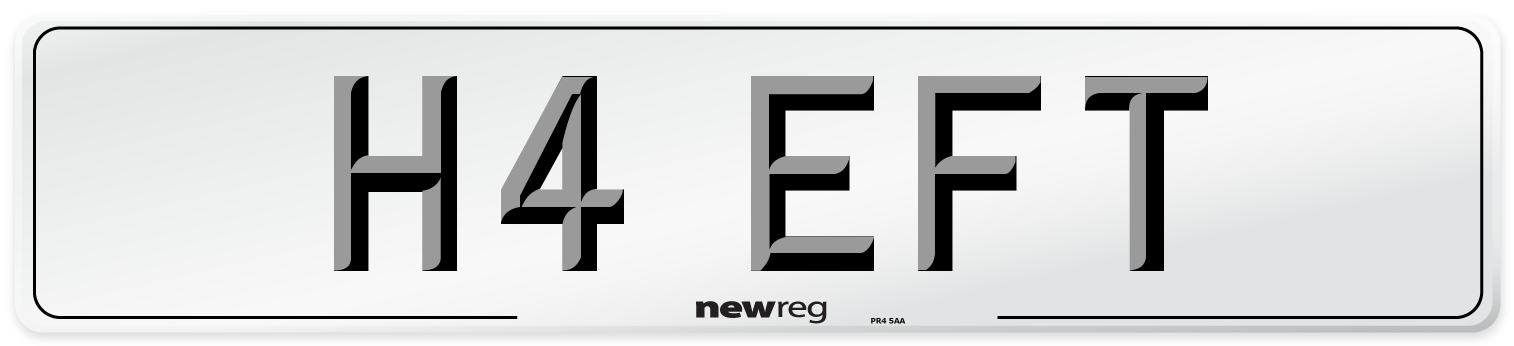H4 EFT Front Number Plate
