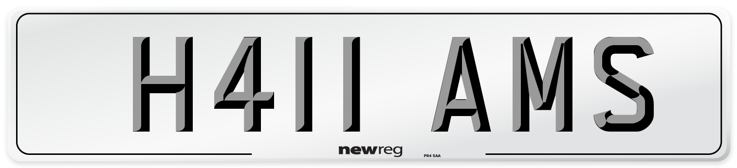 H411 AMS Front Number Plate