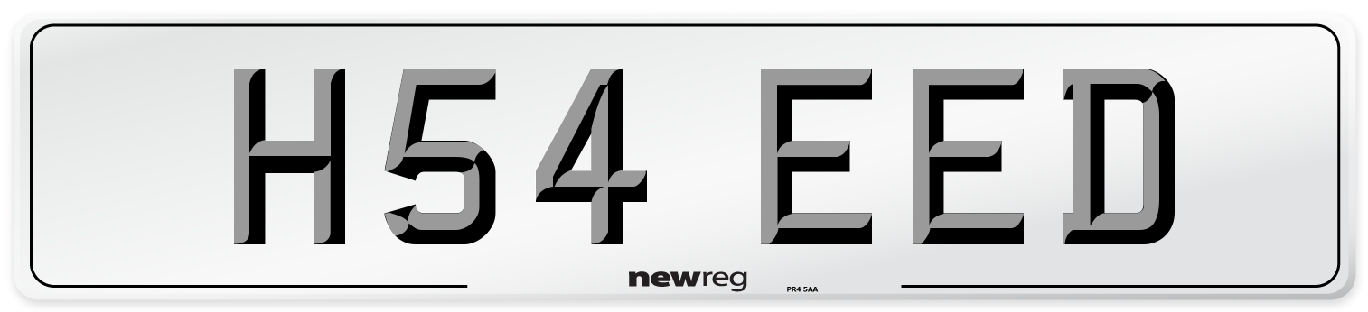 H54 EED Front Number Plate