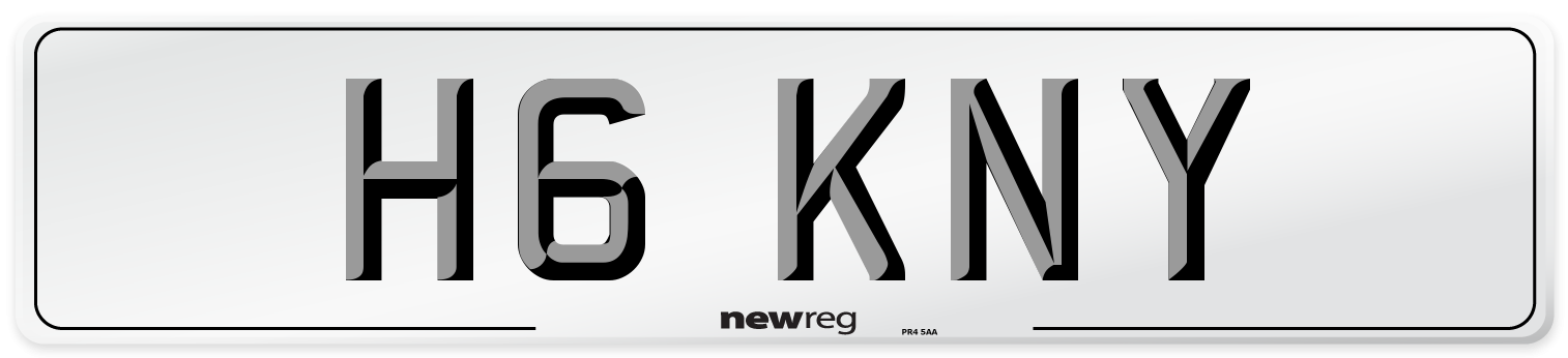 H6 KNY Front Number Plate
